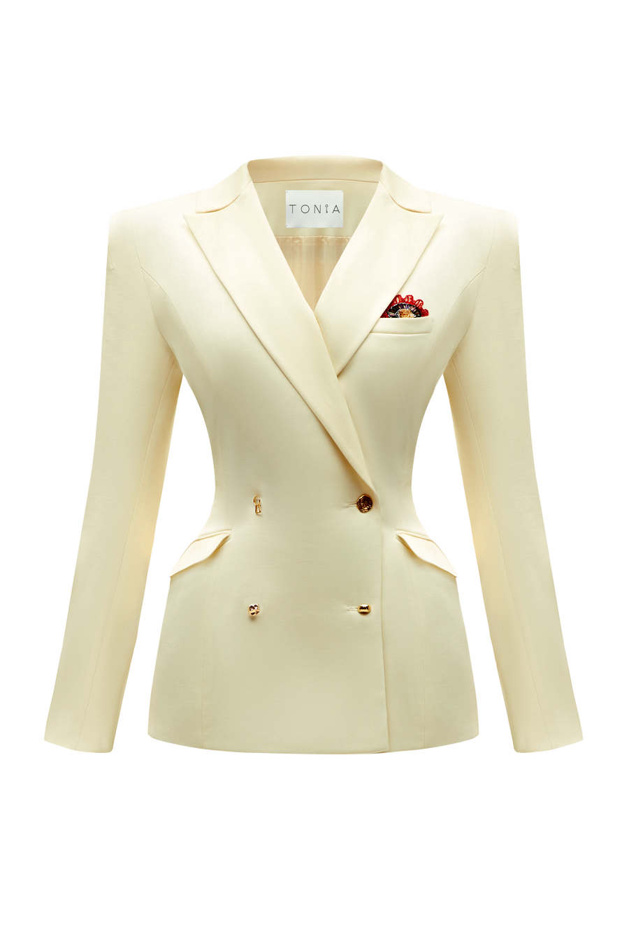 DOUBLE-BREASTED NEW LOOK JACKET in milk