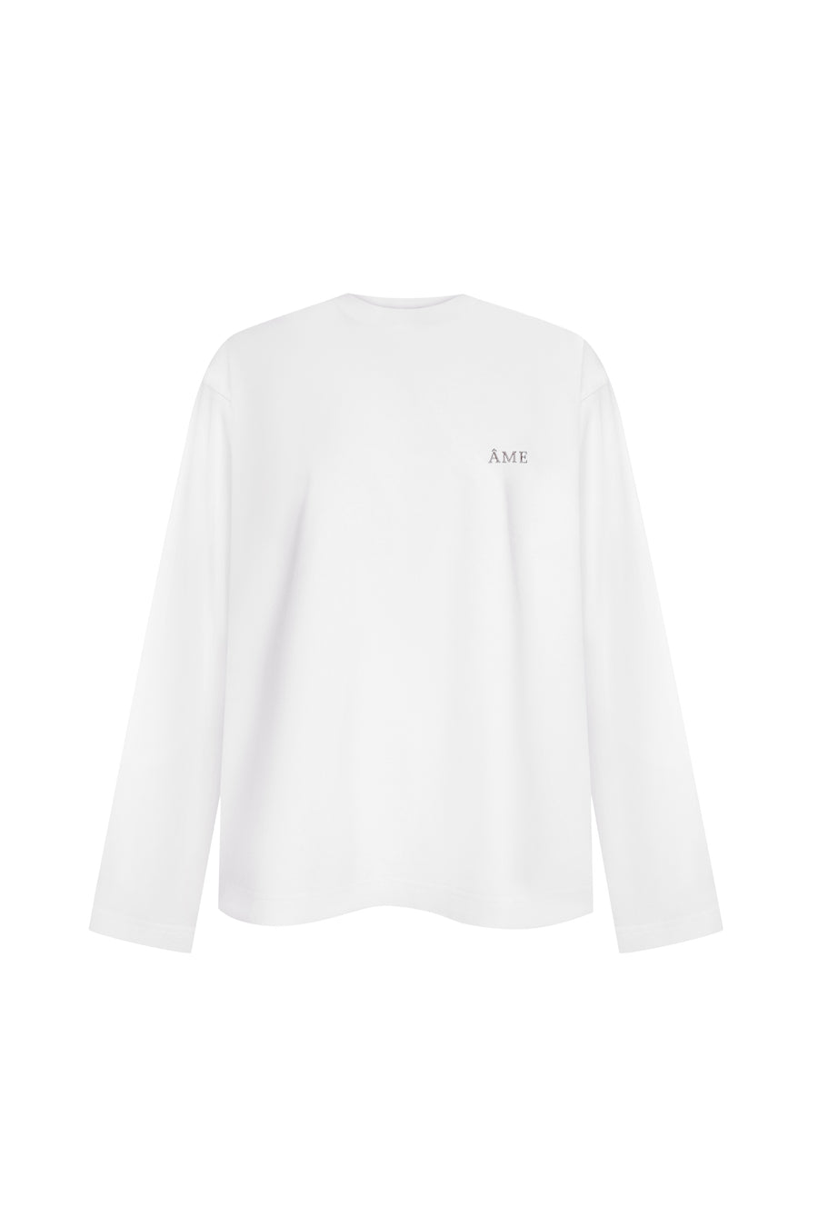 Oversized long sleeve top with embroidery