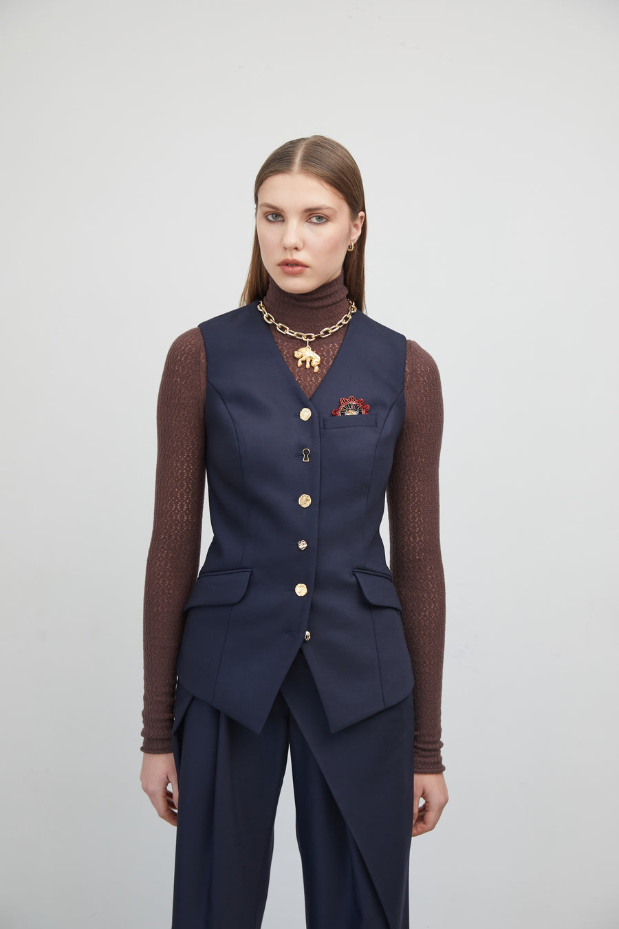 NEW LOOK WRAP TROUSERS in blue