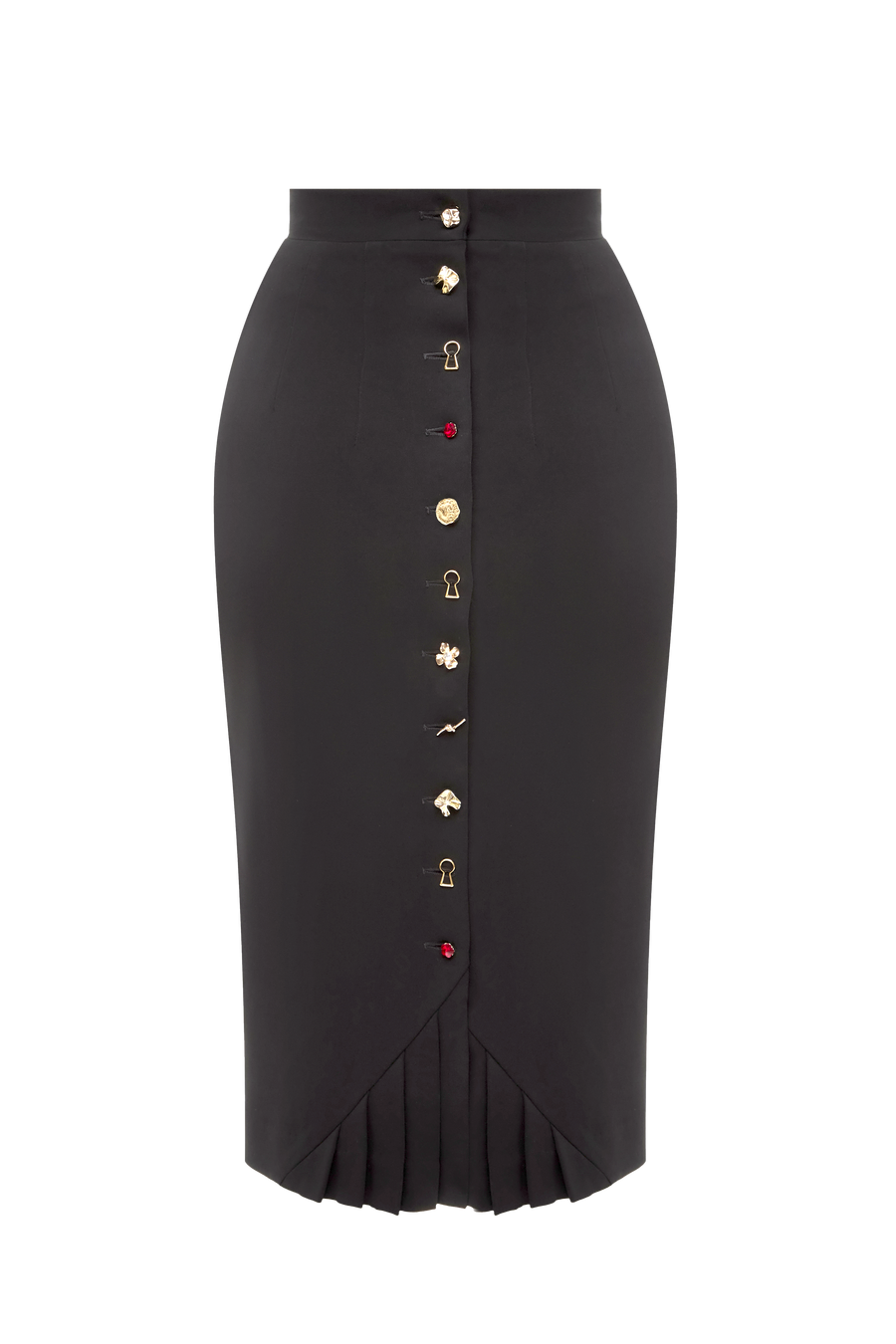 PENSIL SHIRT WITH PLEATS