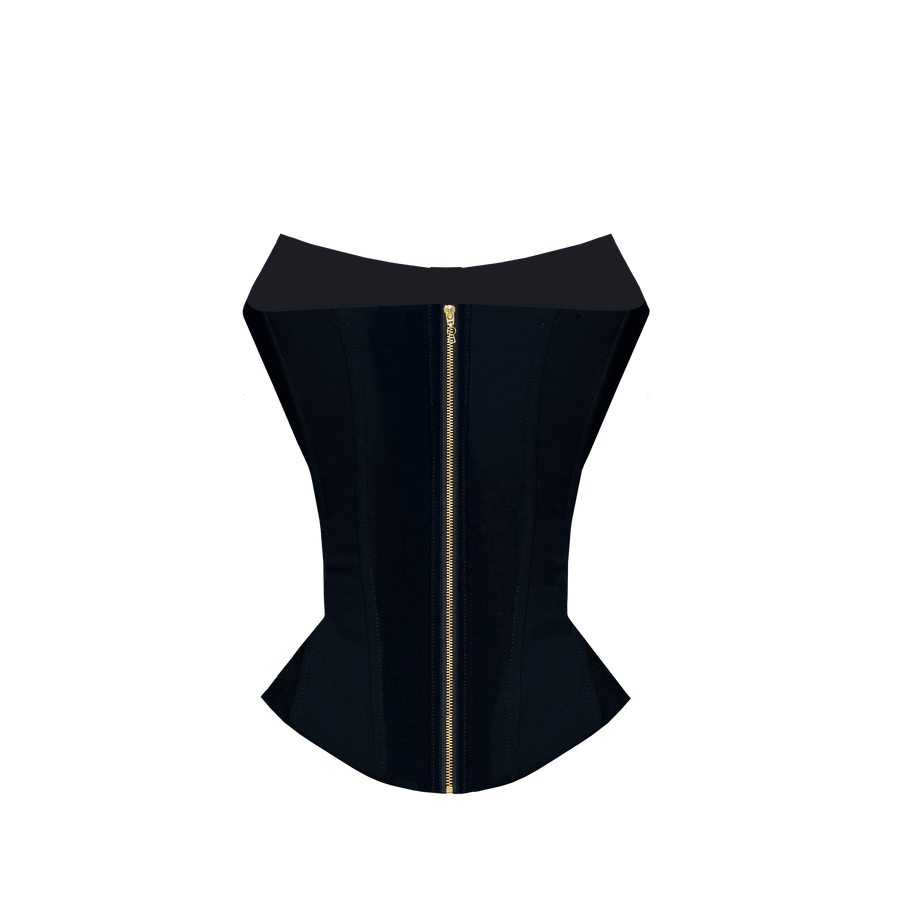 ZIP CORSET  in black