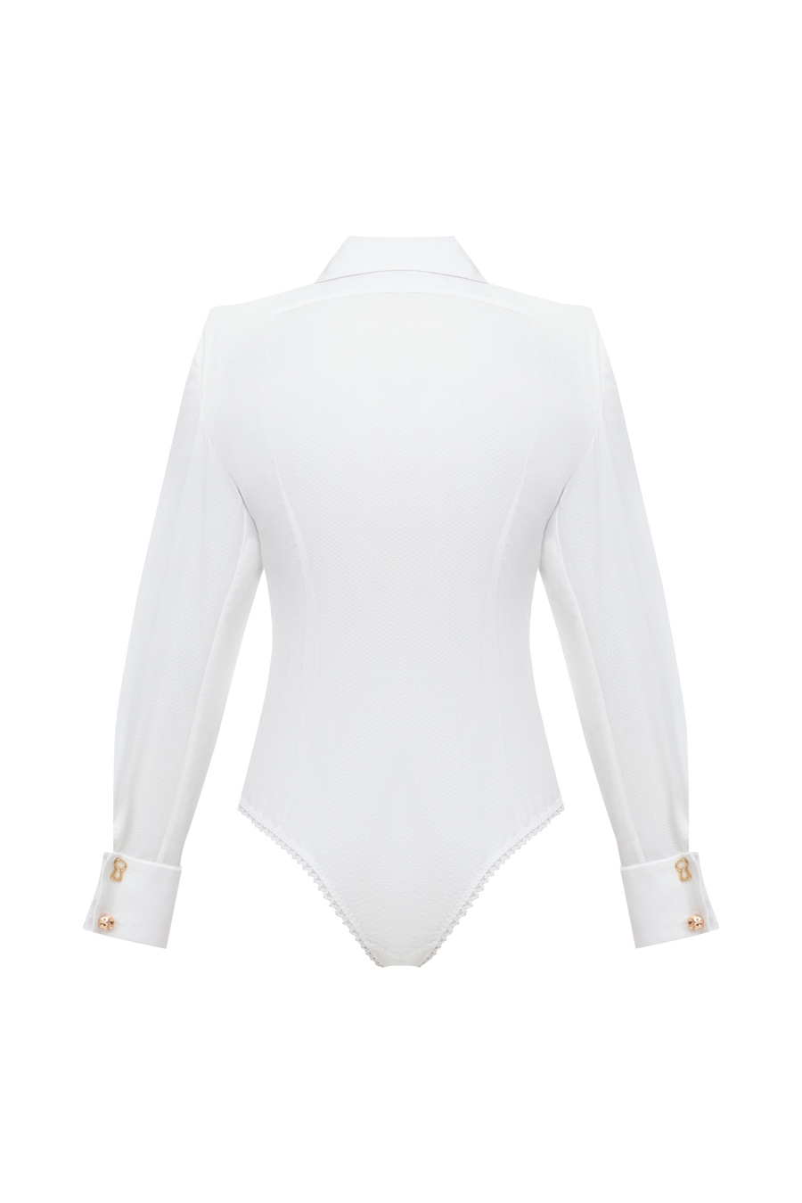 TEXTURED SHIRT BODYSUIT