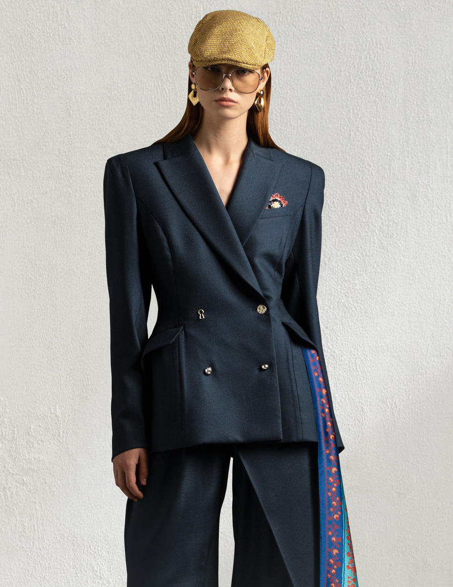 NEW LOOK WRAP TROUSERS in blue