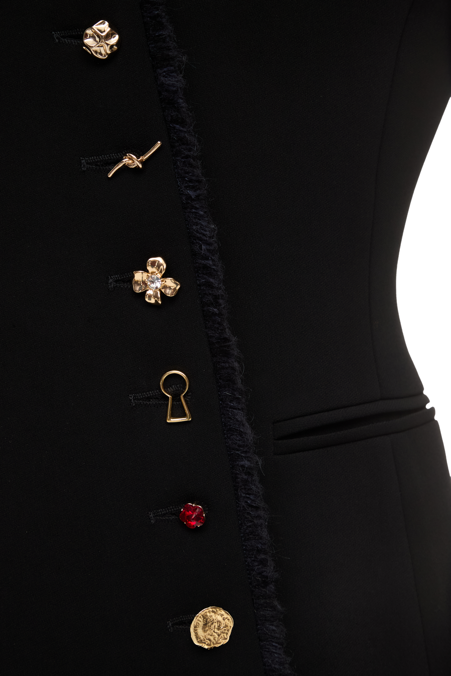 Asymmetrical jacket in black