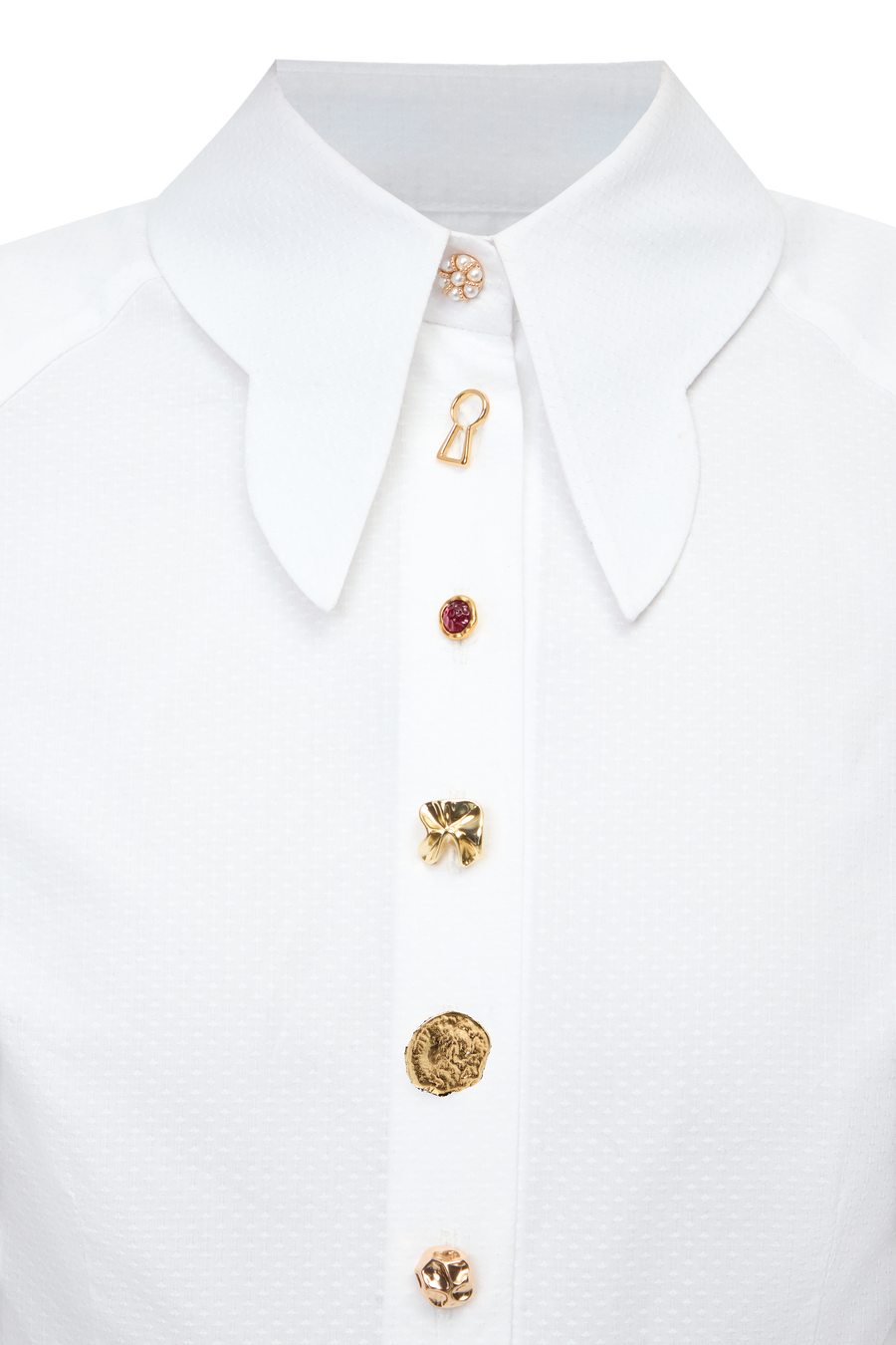 TEXTURED SHIRT BODYSUIT