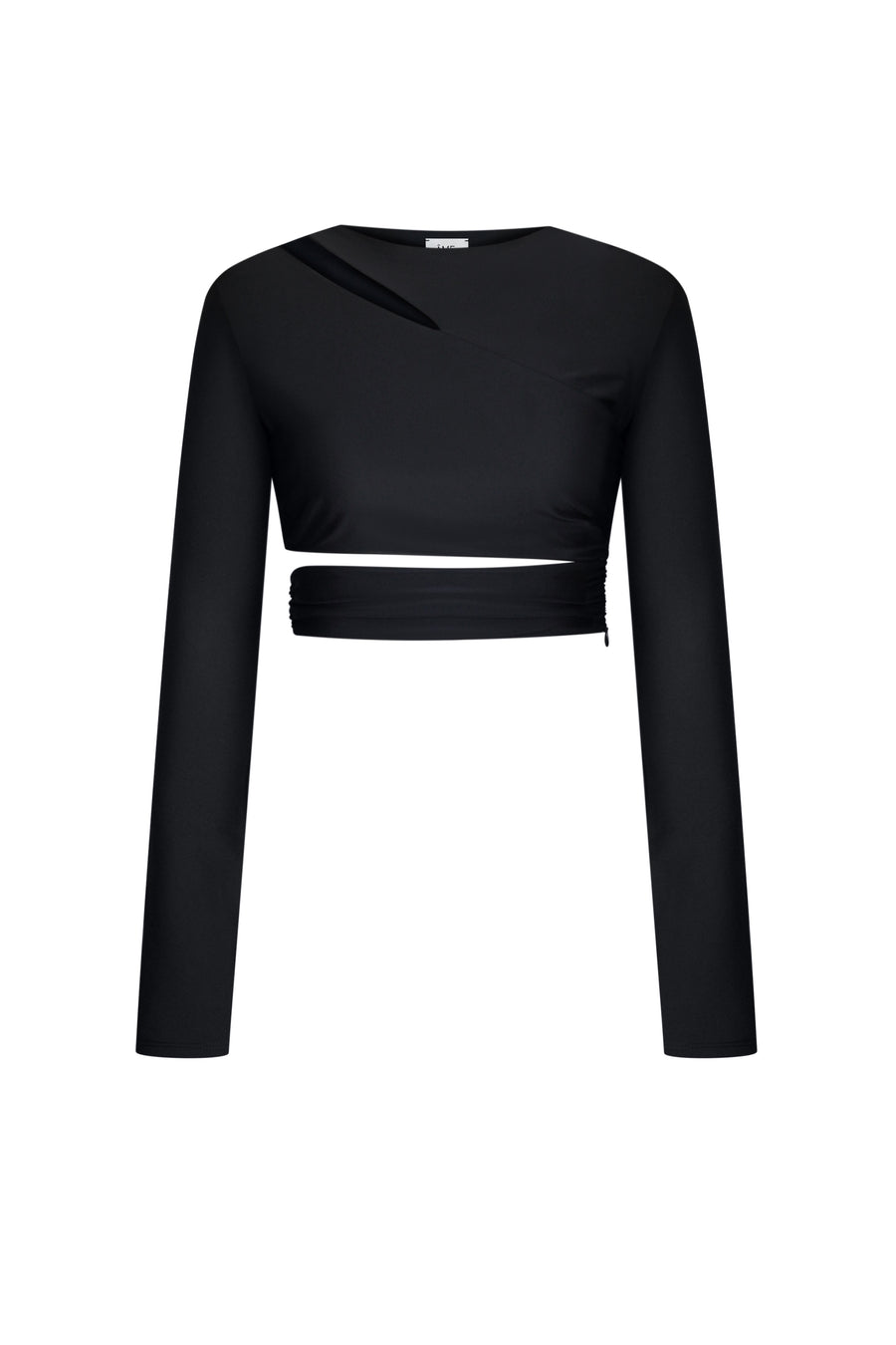 Stretch fabric top with extended sleeves
