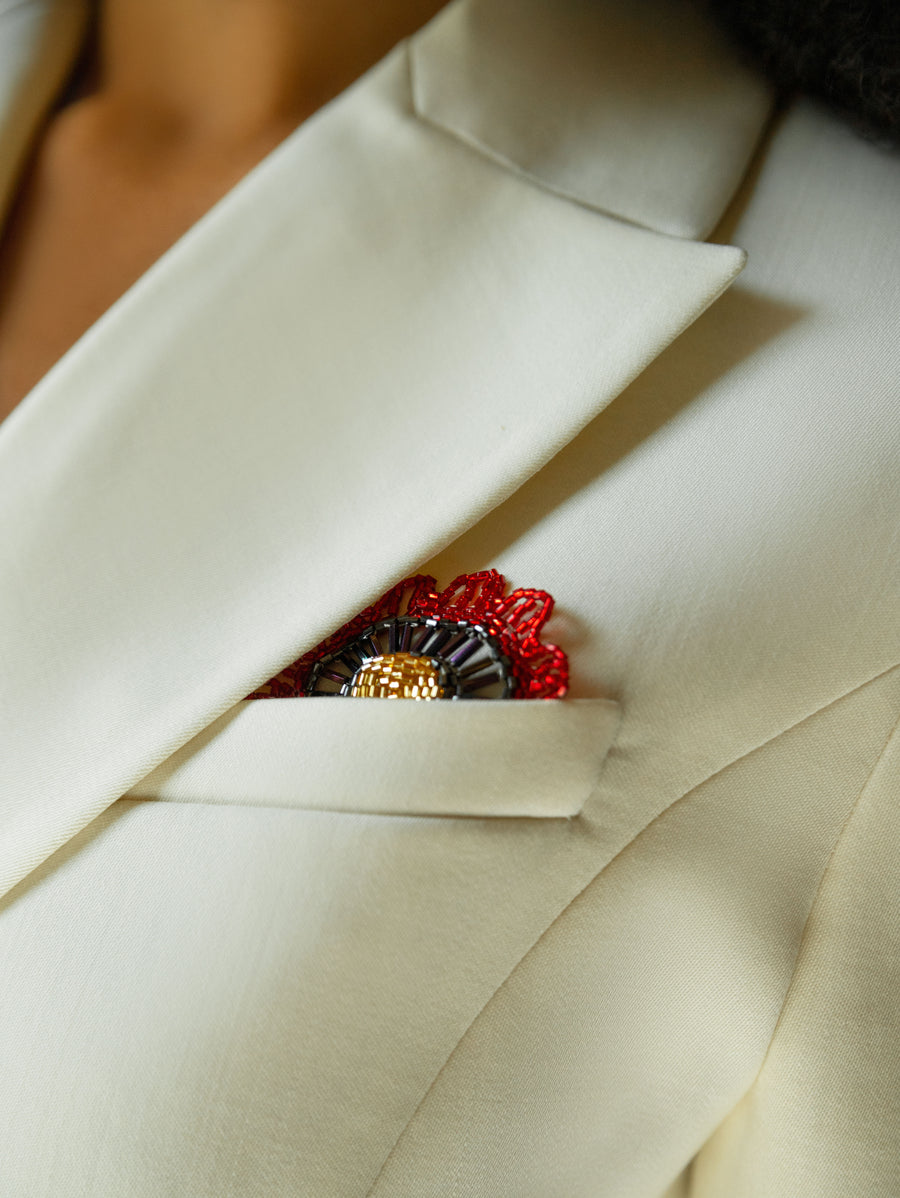 DOUBLE-BREASTED NEW LOOK JACKET in milk