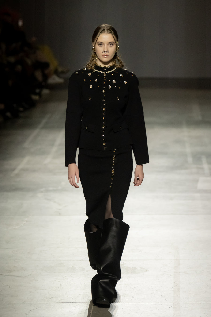 KNIT SHIRT WITH BUTTONS midi