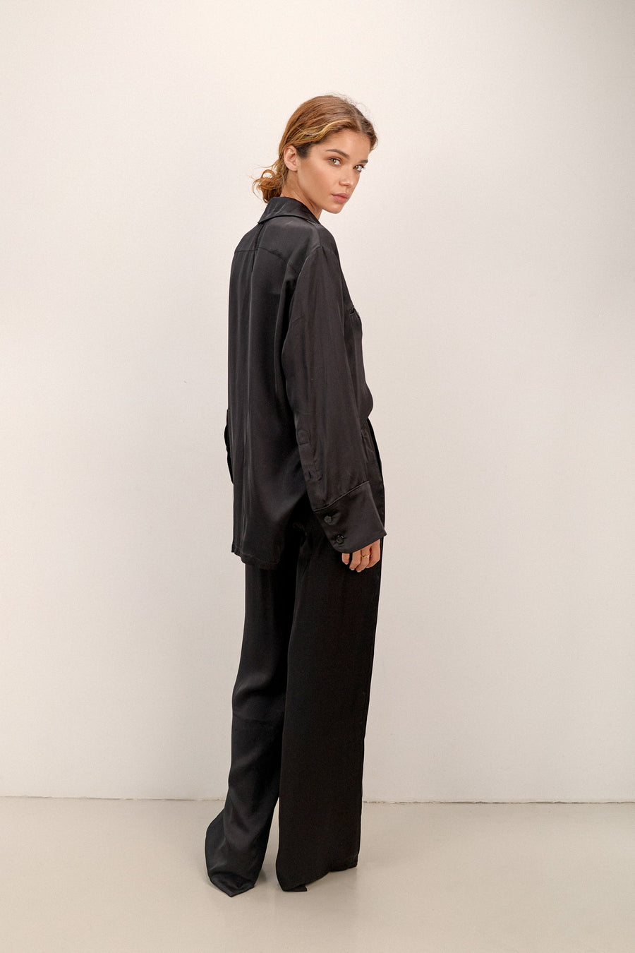Black Silk Shirt