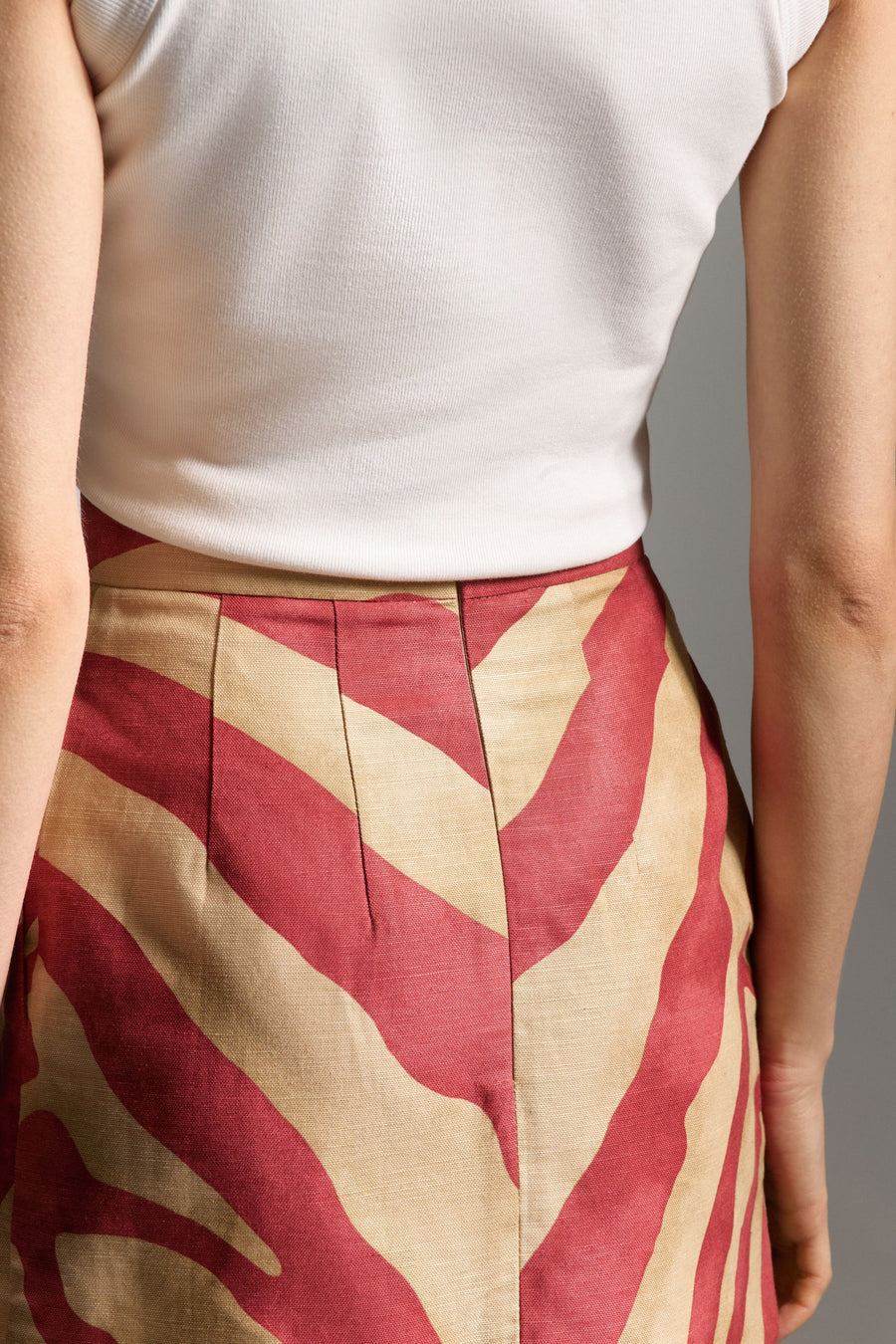 Monstera Linen Skirt