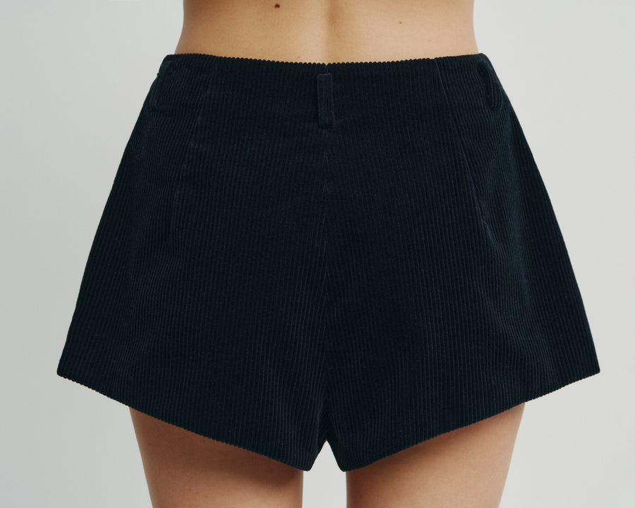 Dark blue corduroy shorts