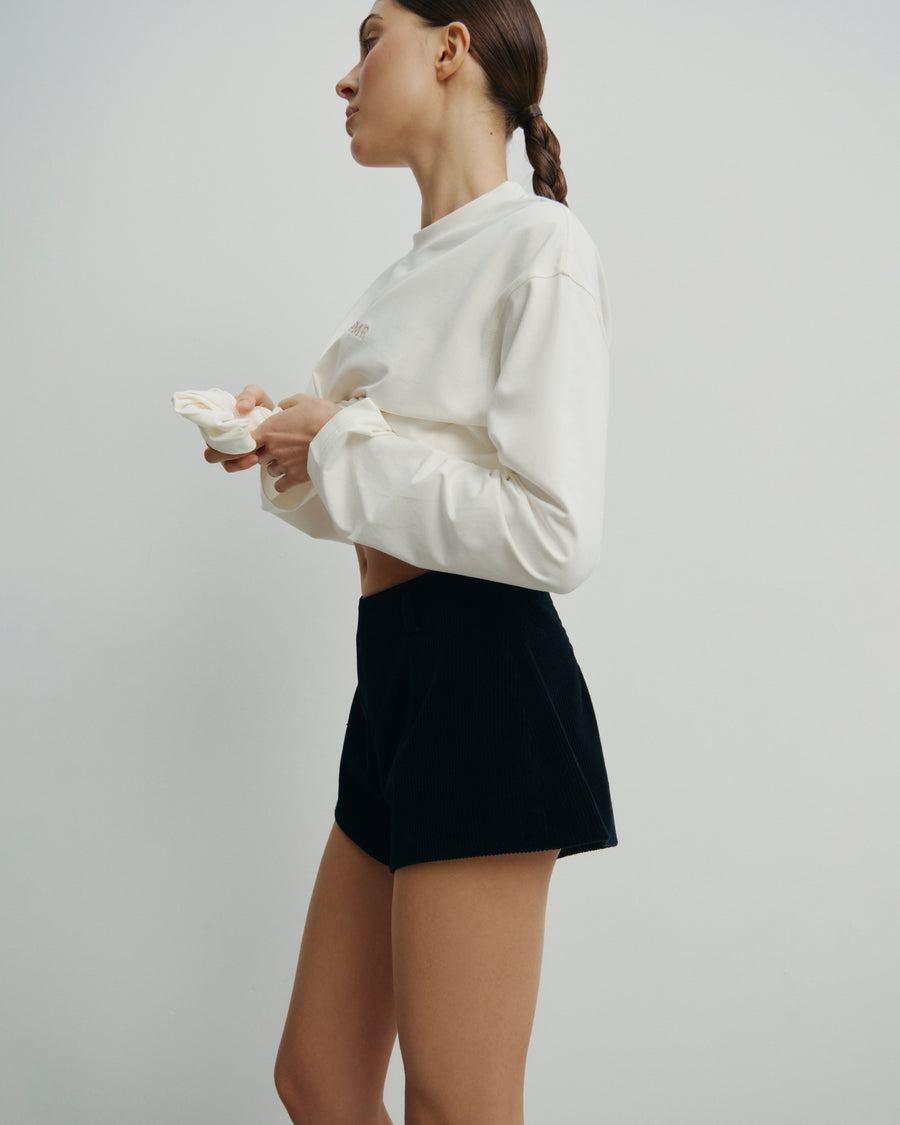 Dark blue corduroy shorts