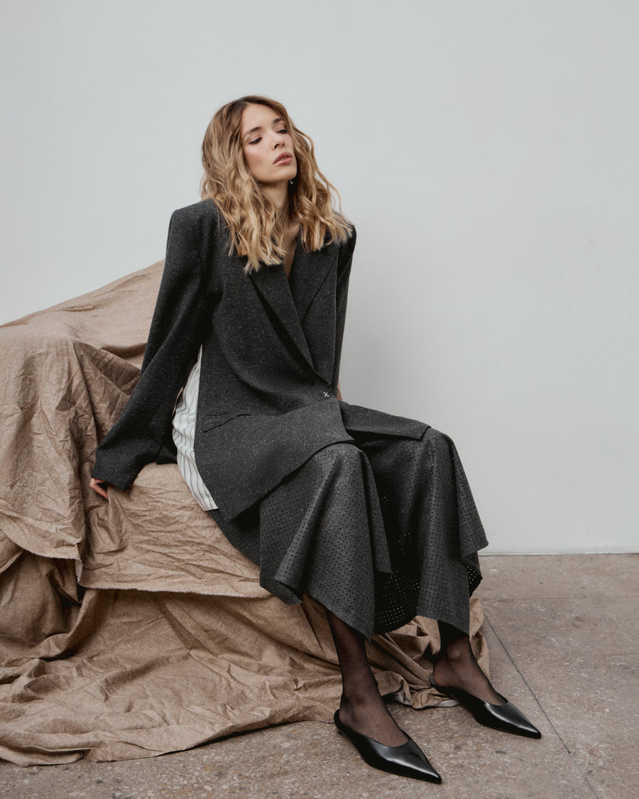 Perforated Assimetric Skirt