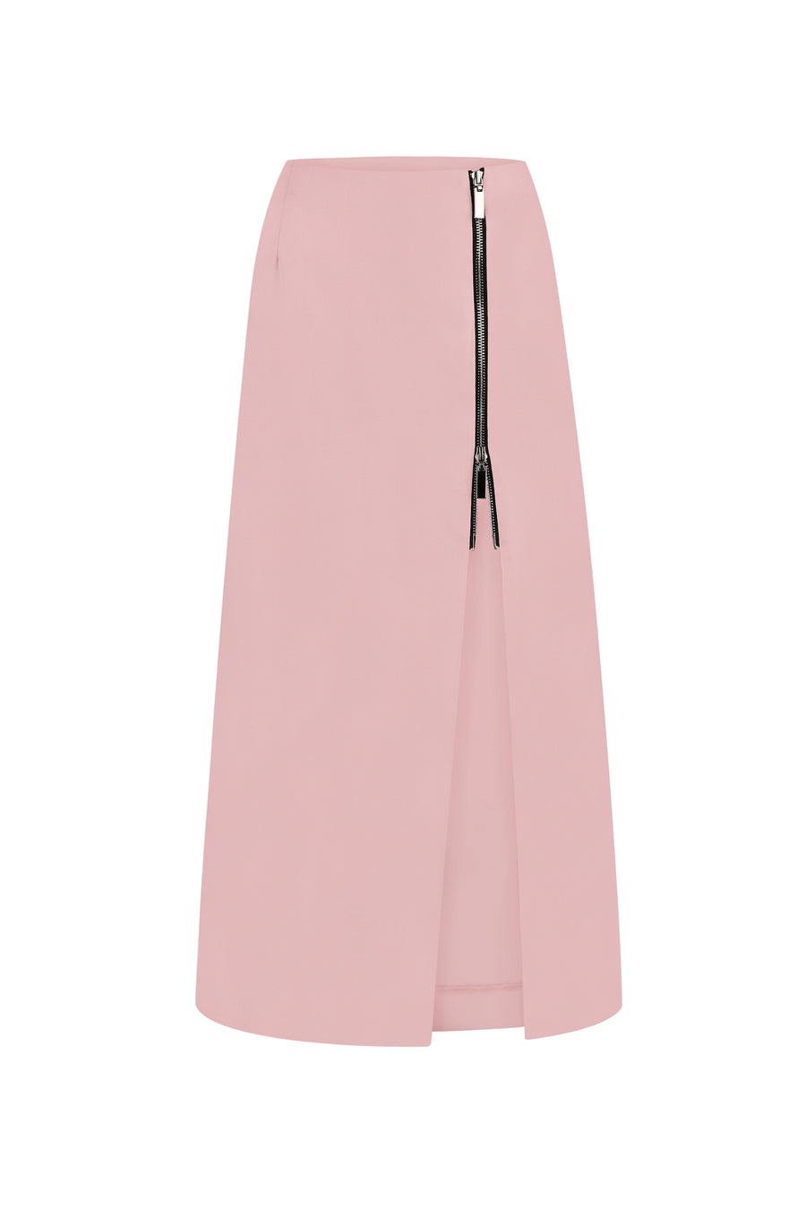 Midi Skirt with Zipper