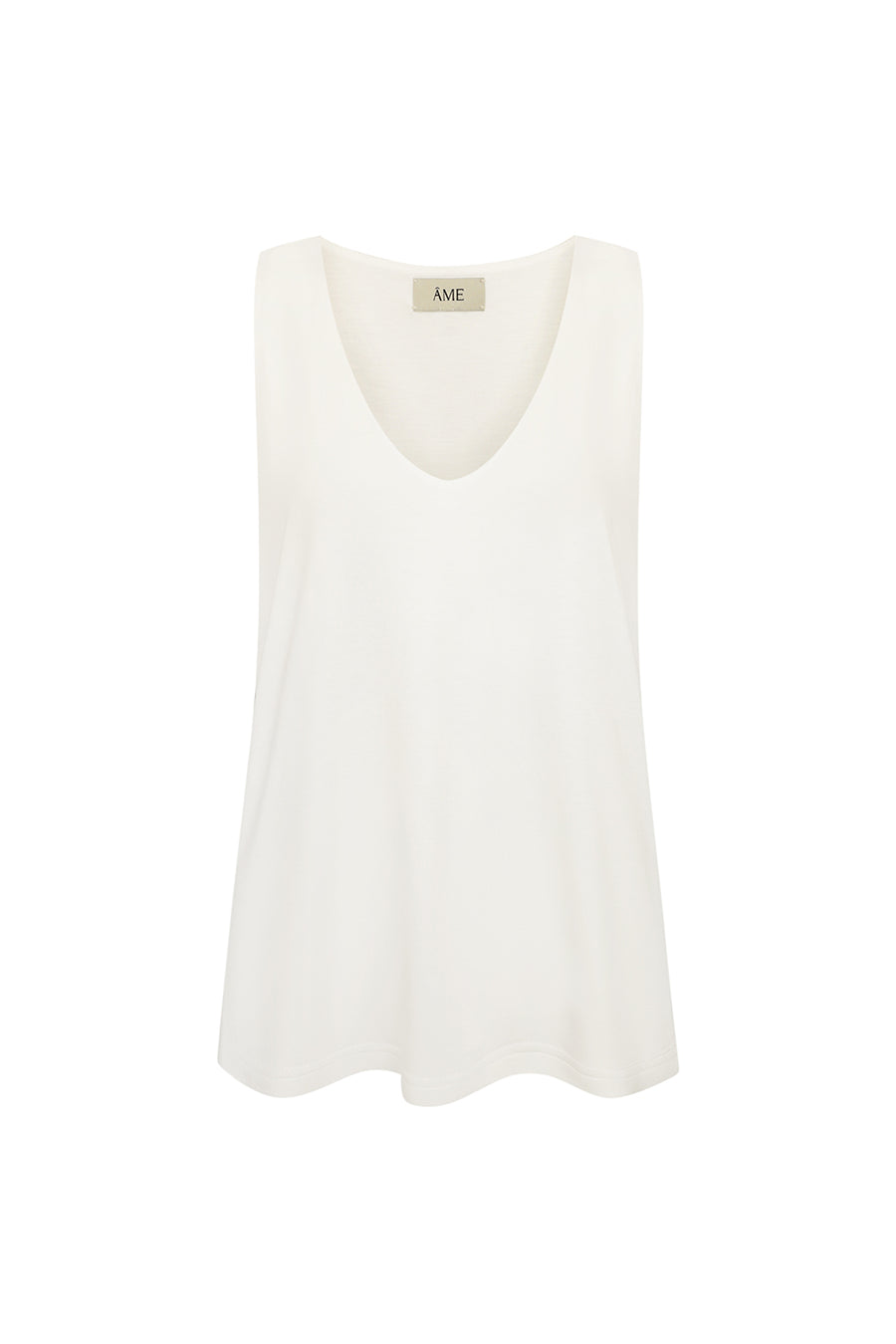 Tank top with a deep neckline