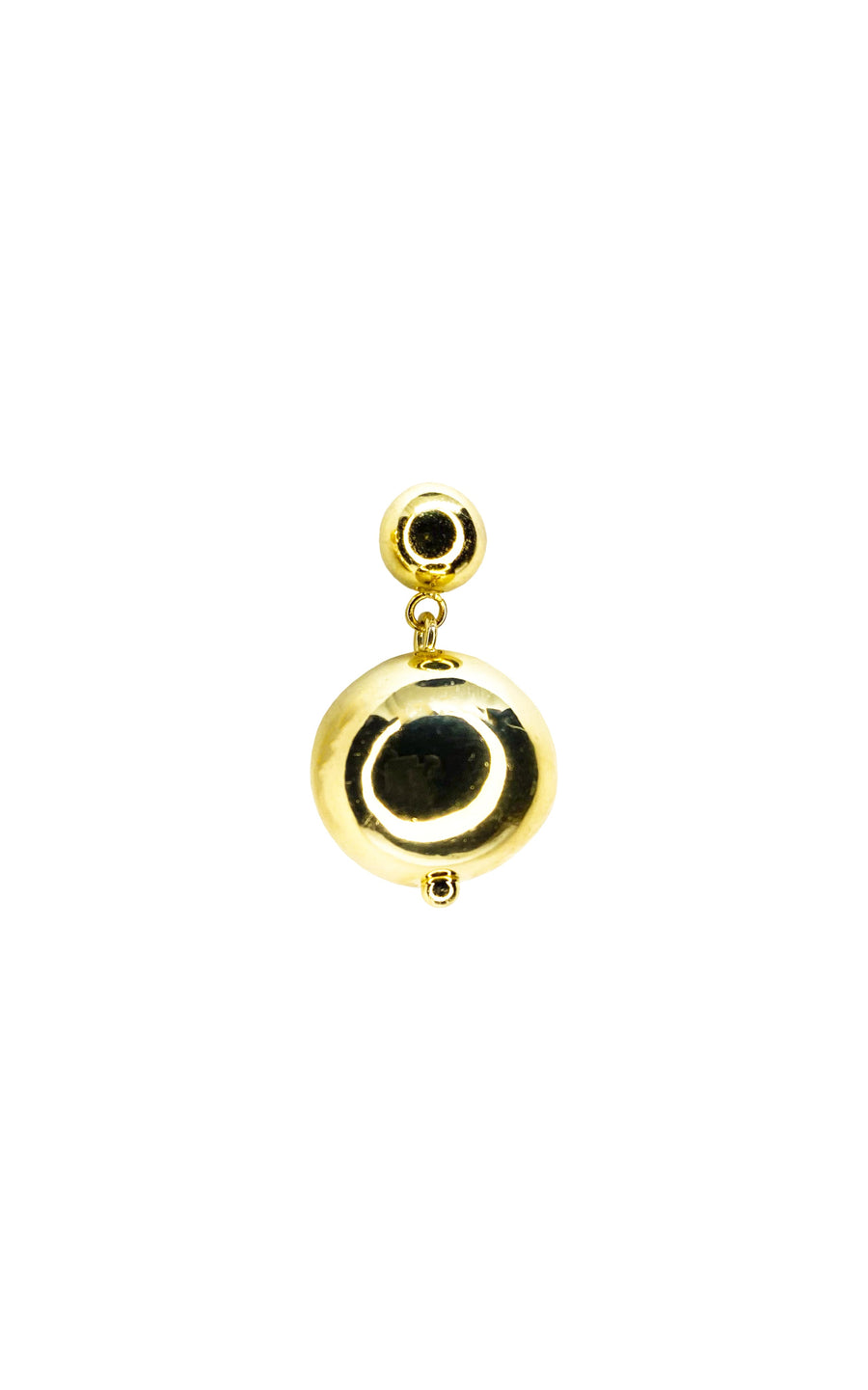Sphere gold plated single earring
